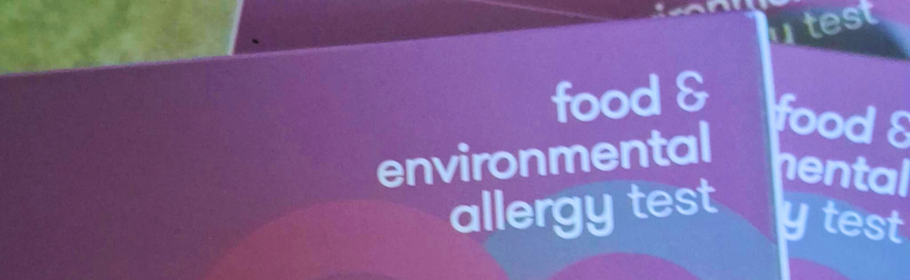 Food and Environmental allergy test photo of the books